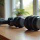 Plusieurs casques Bluetooth modernes sur une table en bois