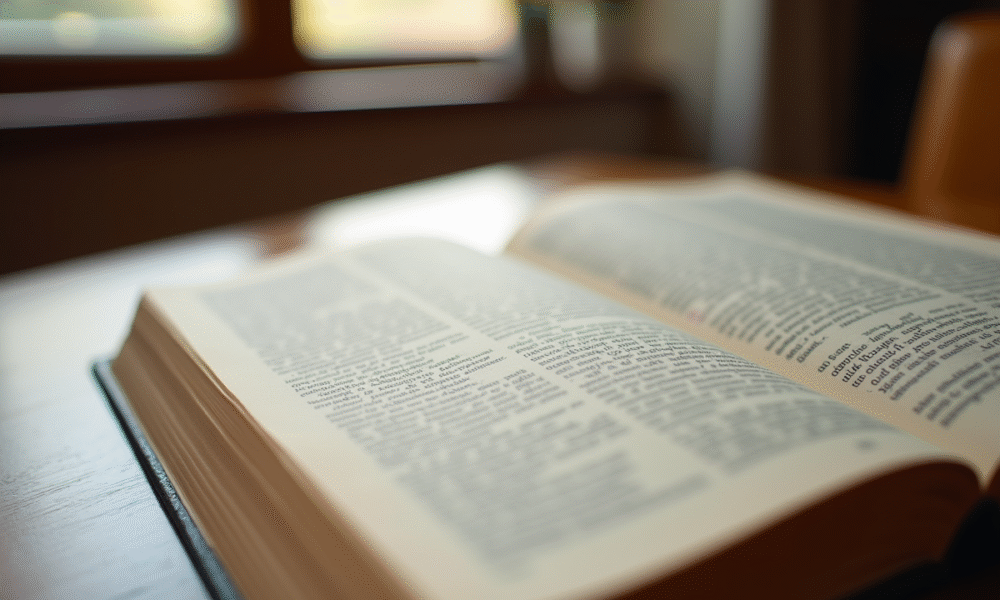 Livre de code civil ouvert sur bureau en lumière naturelle