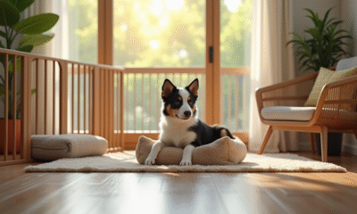 Salon lumineux prêt pour un chiot australien